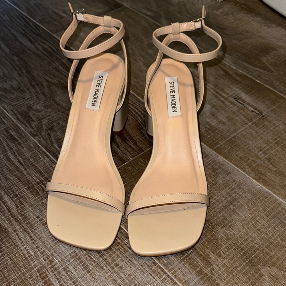 Steve Madden Women's Beige Strappy Heels